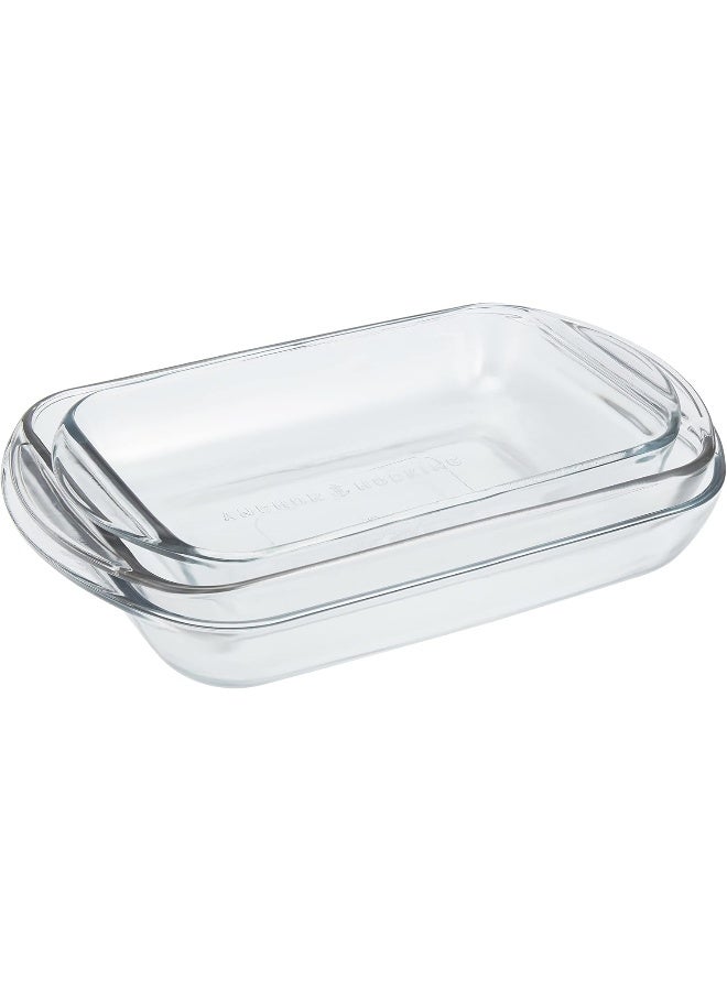 Anchor Hocking Set of 3 Baking Dishes made of Tempered Glass 1.8L, 2.8 L, 3.7L Heat Proof, Oven Proof, BPA Free - Image 4